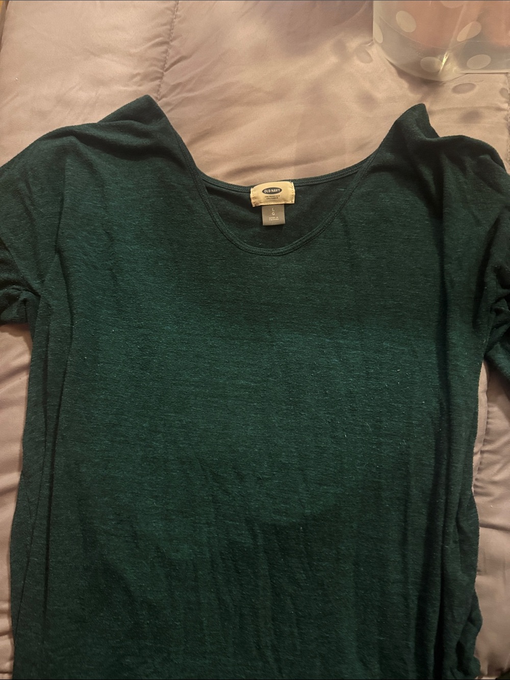 Old Navy Long Sleeve Scoop Neck Top - Deep Teal Green